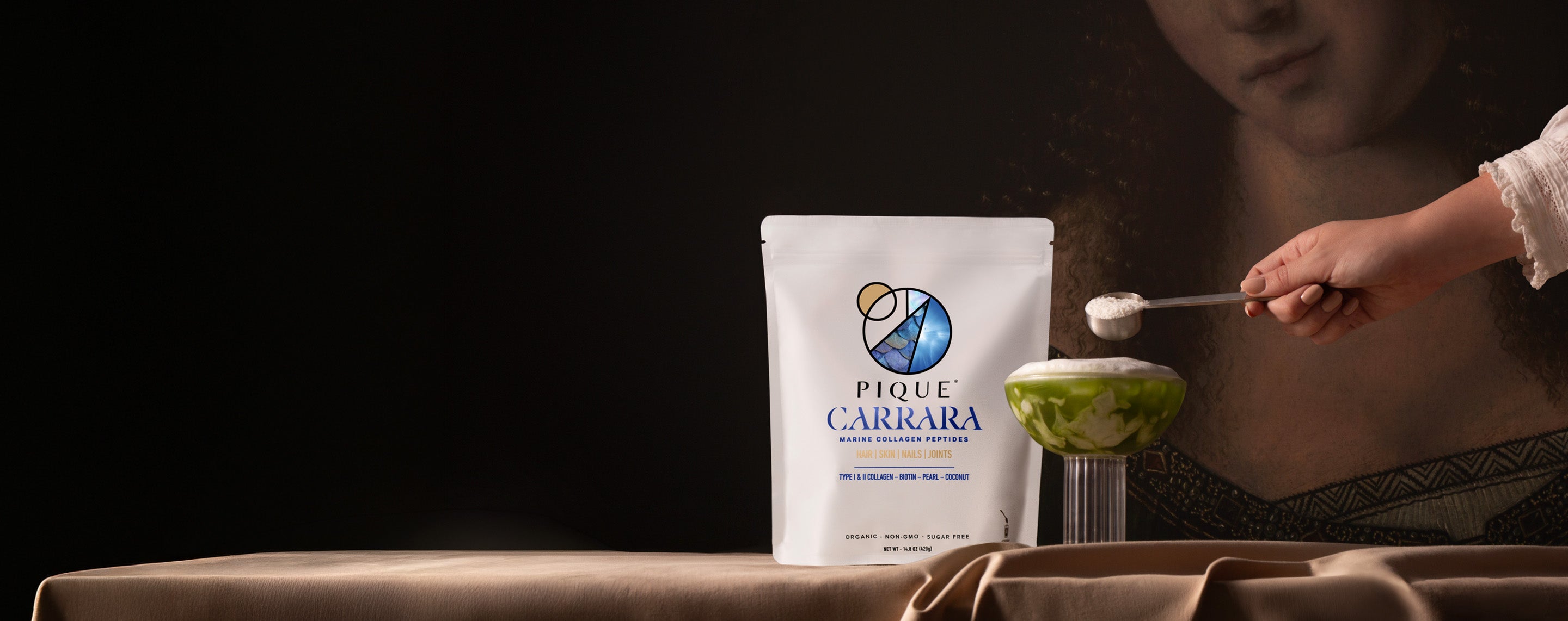 Pique tea photographed in a home setting